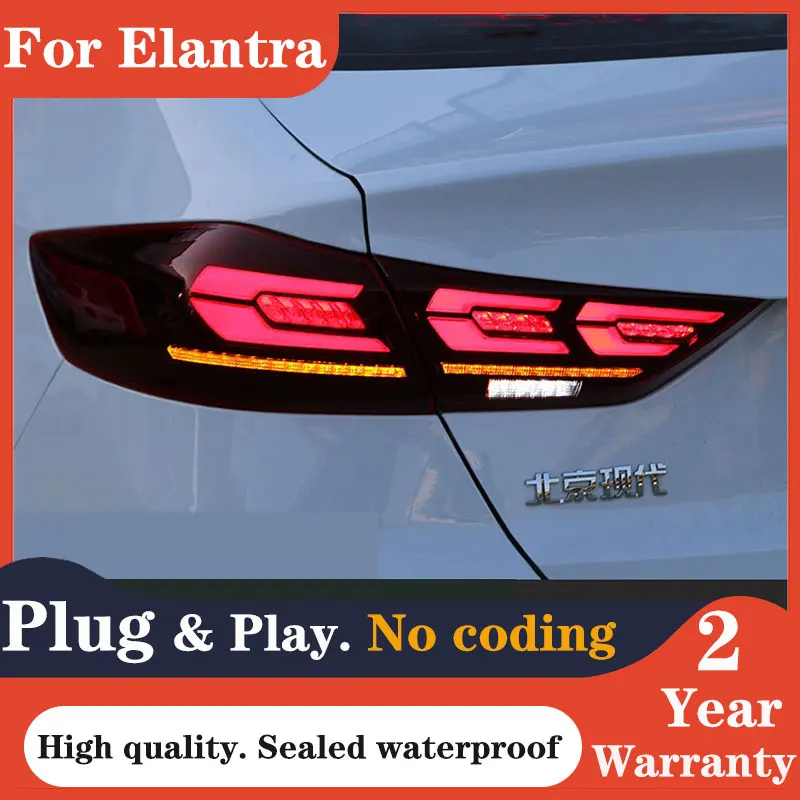 Car Styling Tail Lamp for Hyundai Elantra LED Tail Light 2017-2019 Elantra DRL Dynamic Signal Brake Reverse auto Accessories