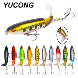 YUCONG 1PCS Topwater Fishing Lure 13g-35g Whopper Popper Artificial Hard Bait Plopper Soft Rotating Tail Pencil Pesca Isca cebo