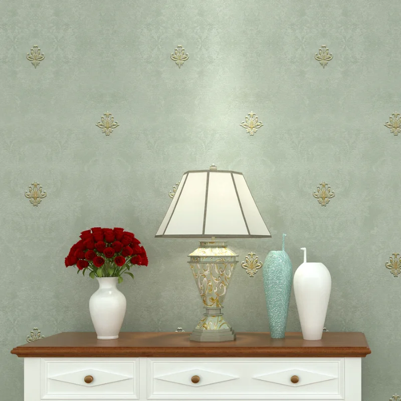 Embroidered Small Floral Wall Cloth High-End Custom Home Bedroom European-Style Wall Living Room Wall Covering Fabric