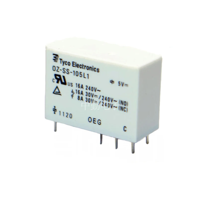 Free Shipping 10pcs/lot 100% new original TE OEG power relay OZ-SS-105L1 5VDC OZ-SS-112L1 12VDC OZ-SS-124L1 24VDC 16A 8PIN