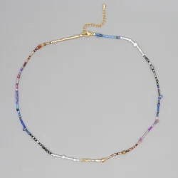 Go2Boho Beaded Necklace for Women Jewelry 2021 Trendy Choker Bohemian Jewellery Glass Bead Collier Necklaces Chain