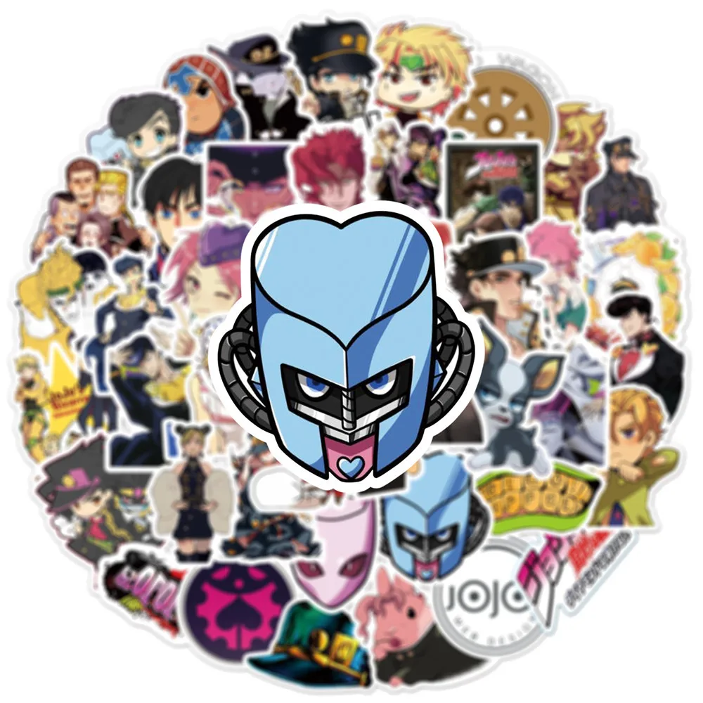 10/30/50PCS Cartoon JOJO\'s Bizarre Adventure Anime Graffiti Sticker Notebook Guitar Bike Skateboard Waterproof Sticker Wholesale