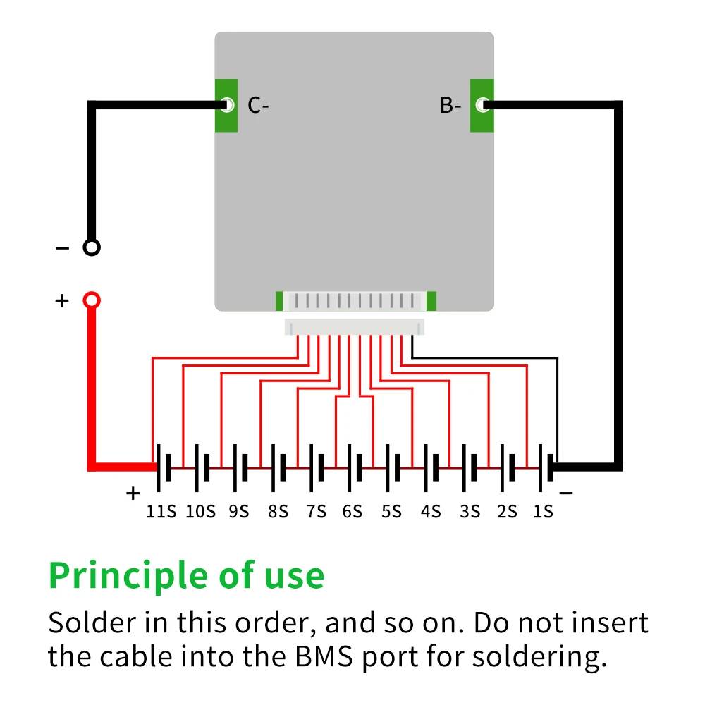 Qucc-Placa de protección de la batería de litio para patinete eléctrico, equilibrador para Motor de bicicleta eléctrica, BMS, 10S, 36V, 15A, 20A, 30A, 40A, 50A, 18650