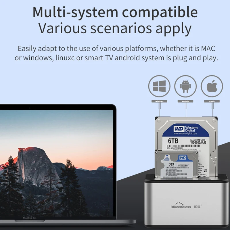 Blueendless تعزيز هرع البلاستيك الأسهم 2.5 "3.5" متعدد Hdd 4 تيرا بايت صندوق Sata الحال Hd 3.5 Usb 3.0 2.5 بوصة الخارجية المسلسل Ata نسخة