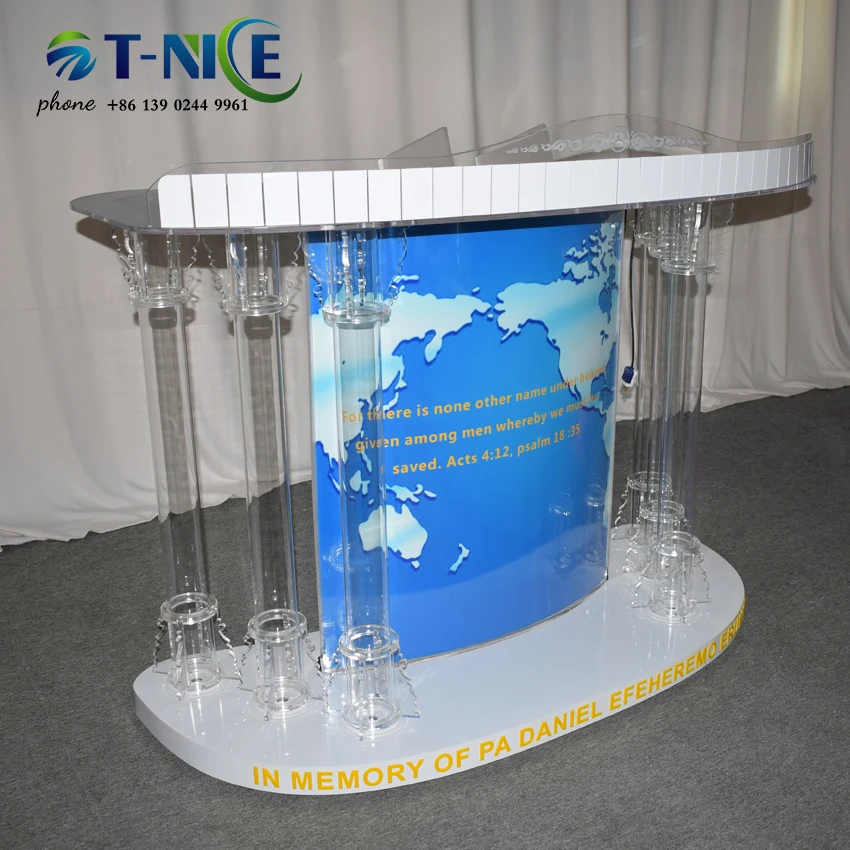 Lecture Podium Church Conference Pulpit Standing Speech Lectern Commercial Reception Desk Pulpit For Prayer Modern Furniture