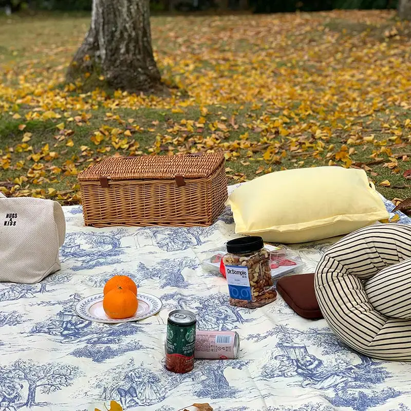 Digital Print Tablecloth for Table Rectangular Tablecloths Blue Canvas Table Cover Picnic Blanket tapete nappe de table mesas