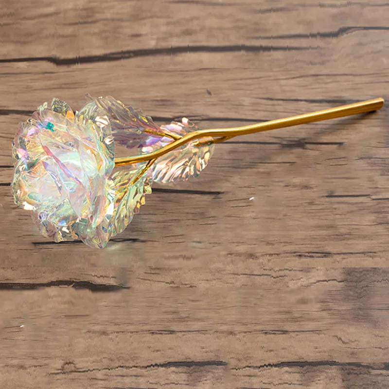 ورود صناعية من الذهب عيار 24 قيراط مع صندوق ، صابون ، زهور ، لتزيين المنزل ، لعيد الحب