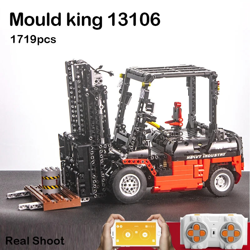 In stock Mould King High-Tech Series City Engineering Vehicles RC Forklift MkII Truck Building Blocks Bricks lepining 13106 Toys