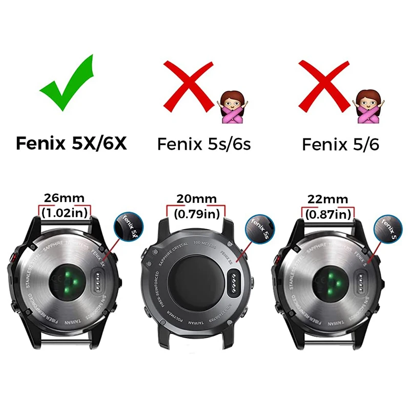 ANBEST Quick Release Wristband Compatible for Fenix 5/5 Plus/6/6 Pro/Forerunner 935/945 26mm Soft Silicone Replacement Strap