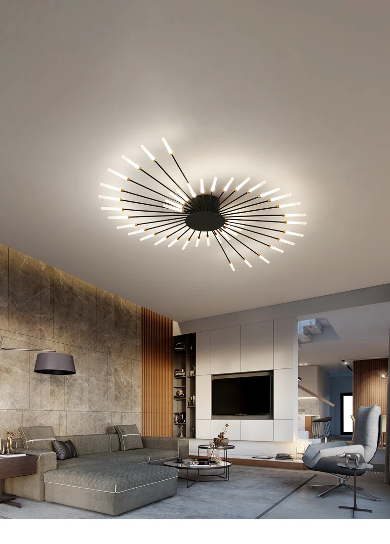 Fireworks Led Chandelier For Living Room Bedroom Home chandelier Modern Led Ceiling Chandelier Lamp Lighting chandelier