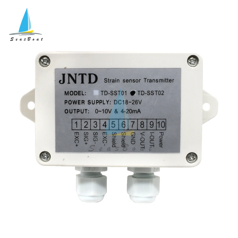 0-10V 4-20mA Load Cell Amplifier TD-SST02 Strain Sensor Transmitter Strain Gauge Sensor DC18-26V 24V