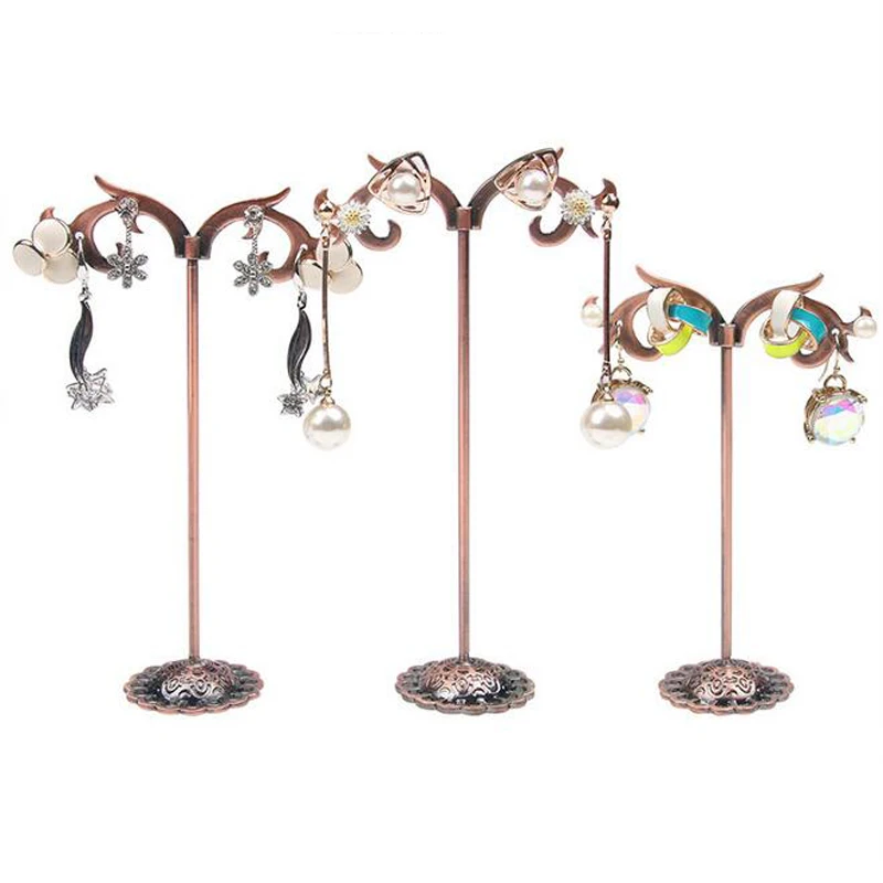 Earring Holder Display Crystal Jewelry Earring Display 3pcs/set  Metal Jewelry Display Stand Wholesale  Colors 3 pcs/Lot/5packs