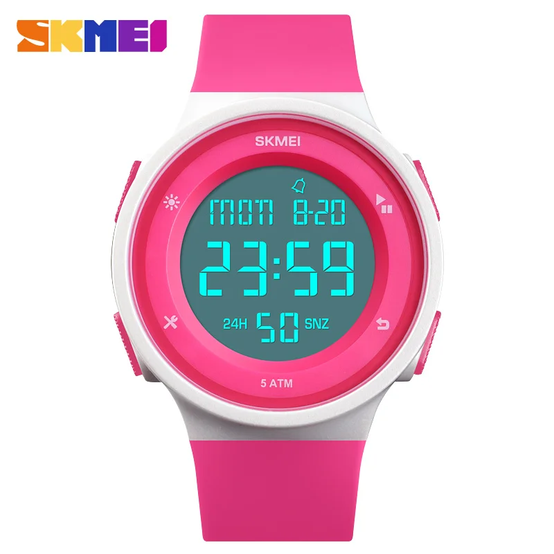 Reloj SKMEI Spors para niños, cronógrafo de cuenta atrás, reloj de pulsera resistente al agua para niño y niña, reloj Original con luz Led a la moda