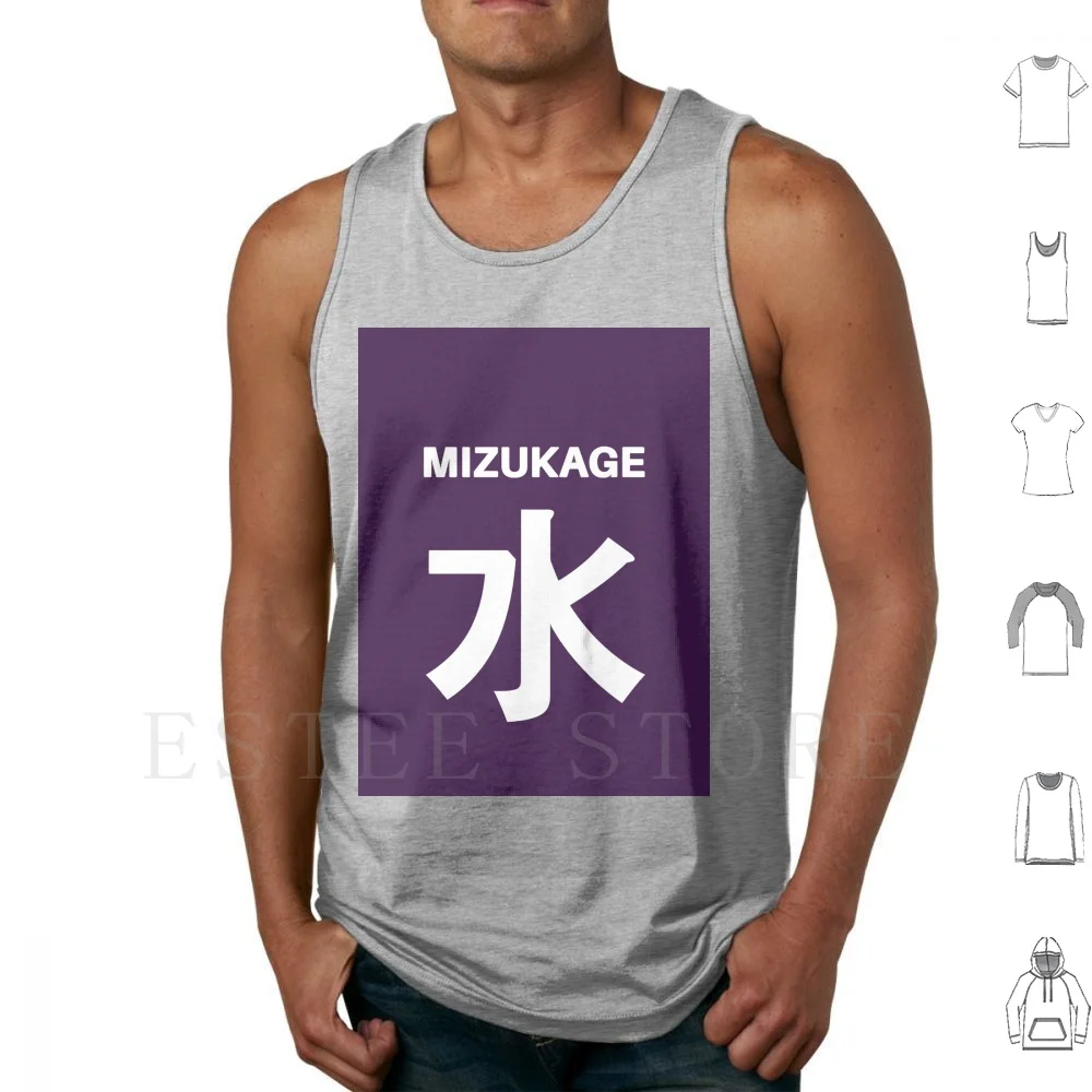 Mizukage Kiri Tank Tops Vest Cotton Akatsuki Sasuke Hinata Sakura Minato Kushina Kakashi Anime Shippuden Japan Kisame Pain