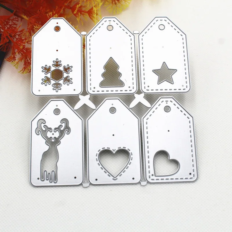 6pcs Card Metal Cutting Dies Stencils Die Cut for DIY Scrapbooking Album Paper  Decorative Crafts Embossing Christmas