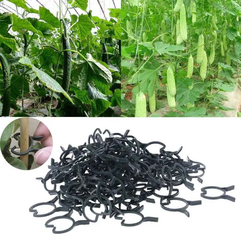 

100Pcs Reusable Plant Garden Clips Vegetable Plant Vine Support Clips for Holding Plant Stems Greenhouse Tomatoes Clips