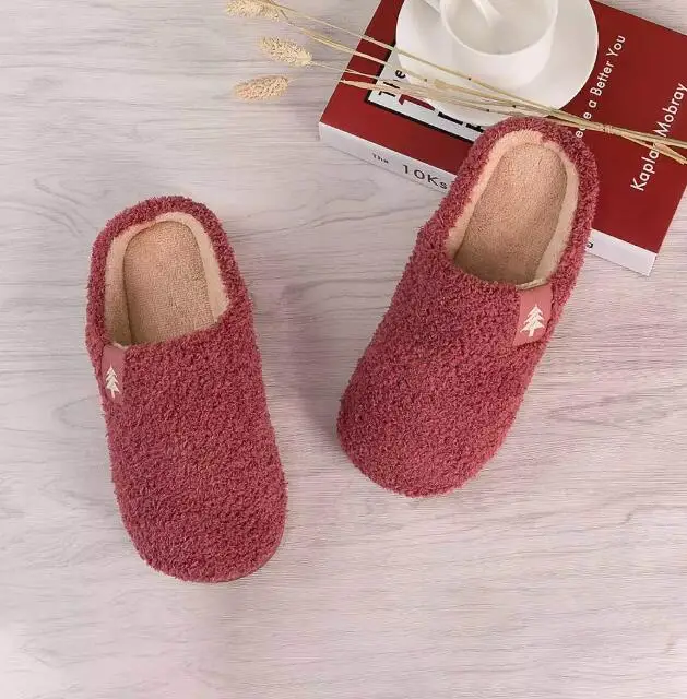 Youpin العلوي شو أفخم الدافئة نعال من القطن مريحة نصف حزمة تصميم لا غطاء للأقدام سمكا الدفء للرجال النساء