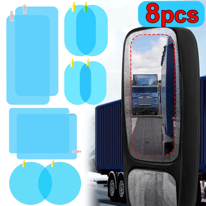 Car Truck Rearview Mirror Rain-proof Film Waterproof Anti-fog Mirror Stickers  Electric Car Windshield Films Auto Clear Decal