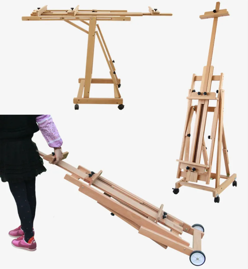 

Oil Paint Easel Lienzo Caballete De Pintura Work Display Stand Folding Wooden Easel Stand for Painting Art Supplies for Artist