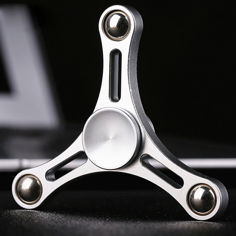 Juguete divertido para niños y adultos, Spinner tri-spinner de Metal EDC, juguete de rompecabezas antiestrés