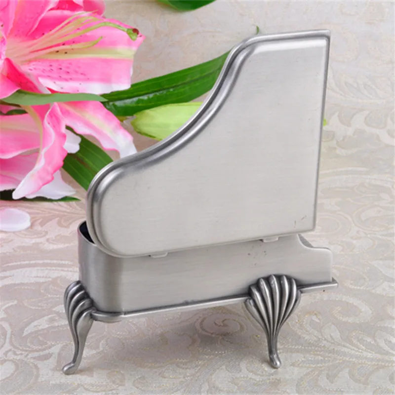 Creative Jewelry Storage Box Vintage Metal Zinc alloy Piano Shape  Storage Box Jewelry Trinket Case Christmas Birthday Gift