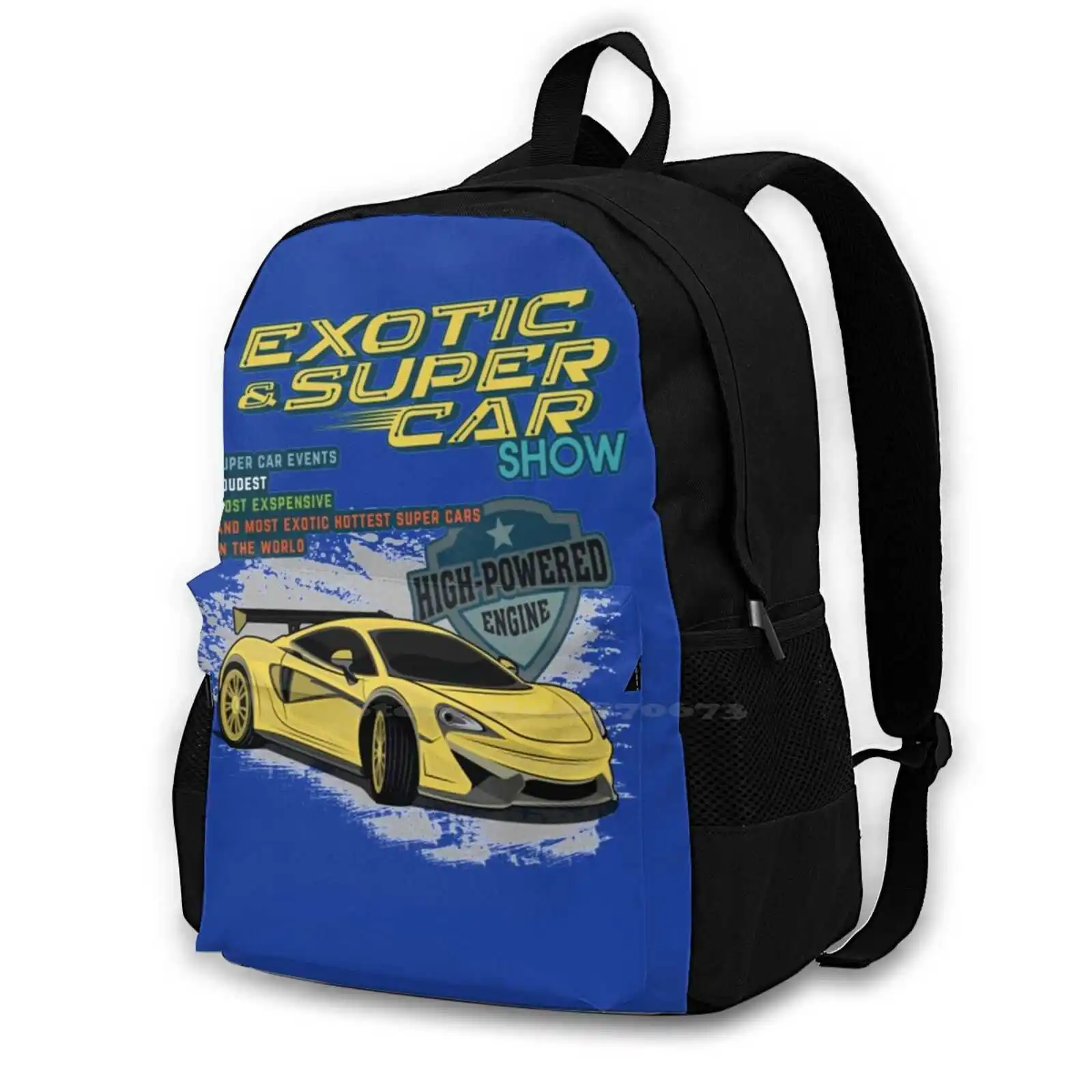 Exotic Car Exotic Super Cars Backpack For Student School Laptop Travel Bag Domenicali Roadster Urus 2019