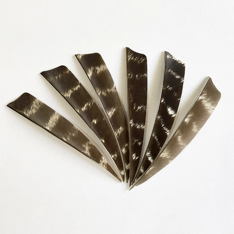 50Pcs 4 Inch Water Drop Natural Turkey Arrow Feather Vanes Unprocessed Color Real Feather For Archery Hunting Fletches