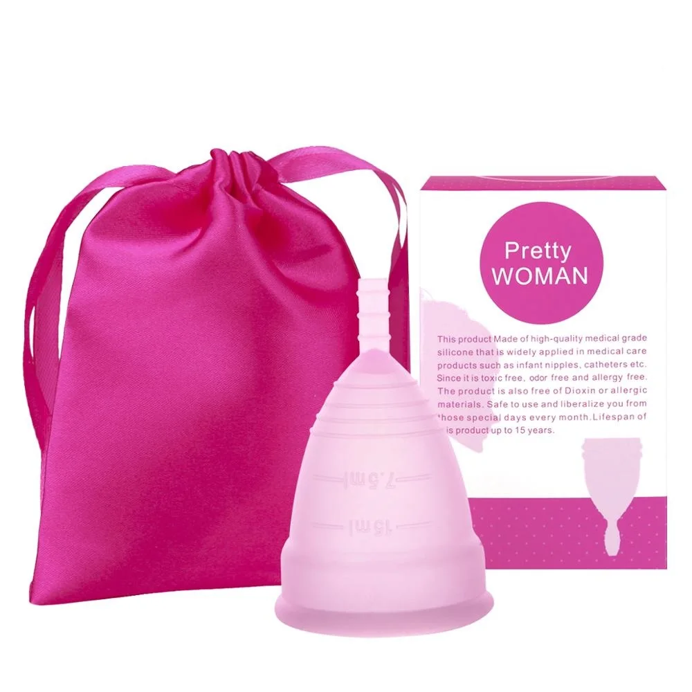 Feminine hygiene menstrual cup Medical Silicone Menstrual Cup Lady women menstrual period cup coletor menstrual