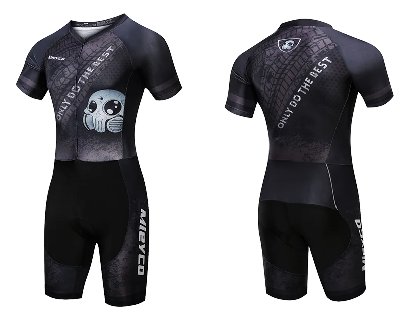 Sommer-Triathlon-Fahrradoutfit, Kurzarm-Jumpsuit, Sweatshirt und Radhose, Fahrradtour, Radsport-Trikot-Set – Detail 8
