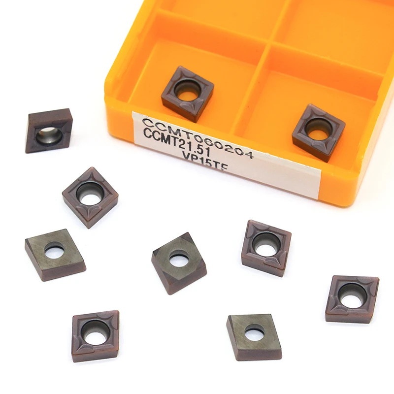 10PCS Hartmetall Einfügen CCMT060204 CCMT 21,51 VP15TF 100% Original Interne Drehen Werkzeuge CCMT 060204 CNC Klinge Drehmaschine Drehen Werkzeug