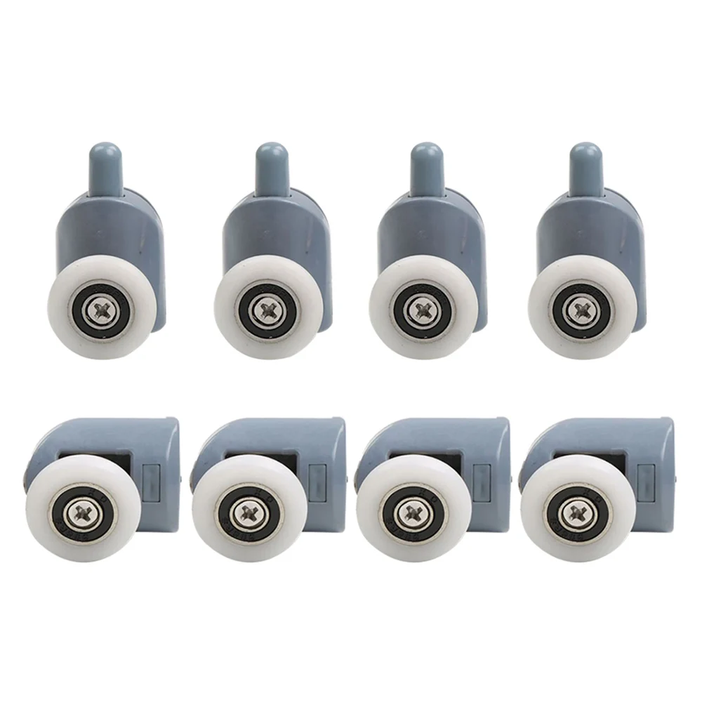 

Nylon Bouncing Wheel 8PCS up and down Single Wheel Bathroom Glass Sliding Door Pulley Shower Room Accessories