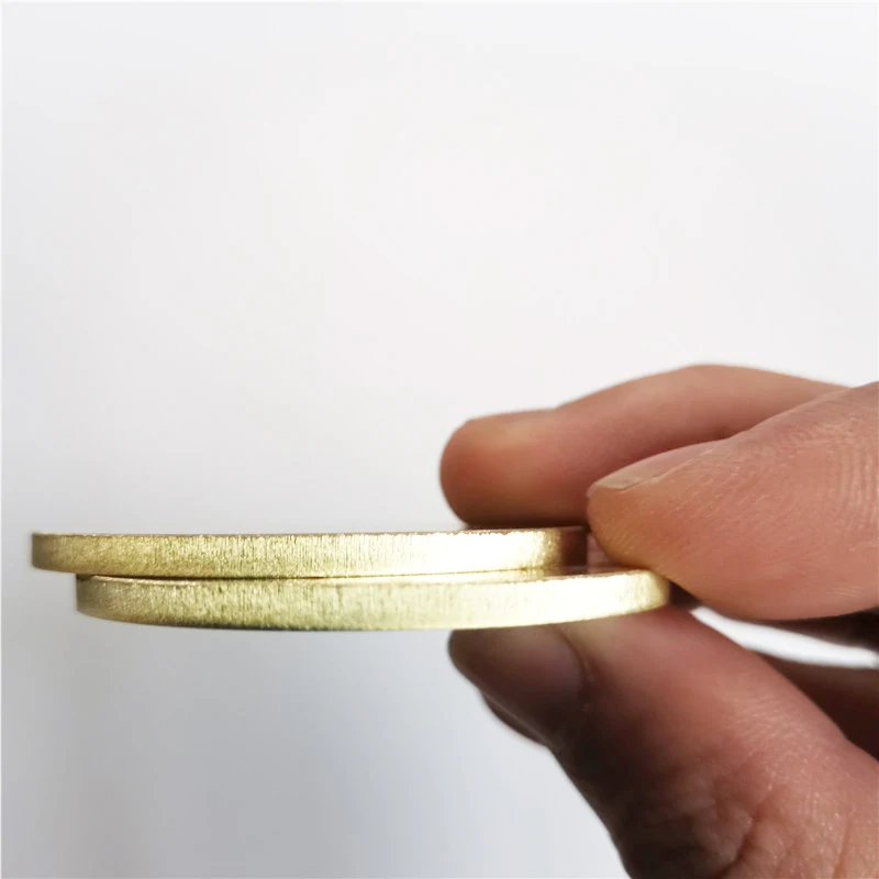 직경 50x3mm 원형 원형 H62 황동 플레이트 3mm 두께 구리 플레이트 맞춤 제작 CNC 금속 가공