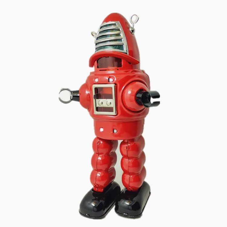 [Grappige] Volwassen Collectie Retro Wind Up Speelgoed Metalen Tin Ruimte Mechanische Planeet Bullet Robot Clockwork Toy Figures Model kids Gift