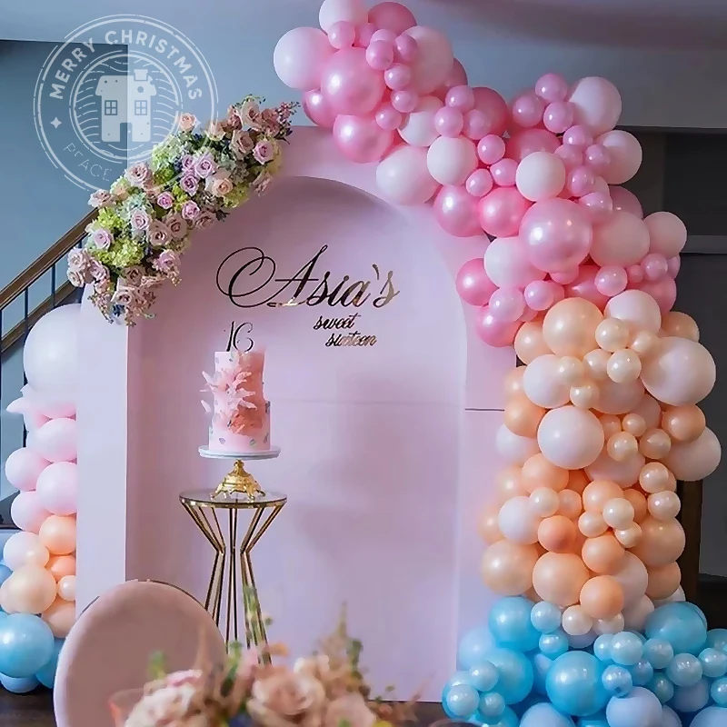 

30Pcs/Lot Wedding Arch Decoration Balloon Pink White Pearl Latex Balloons Baby Shower Birthday Party Background Ballon Decor