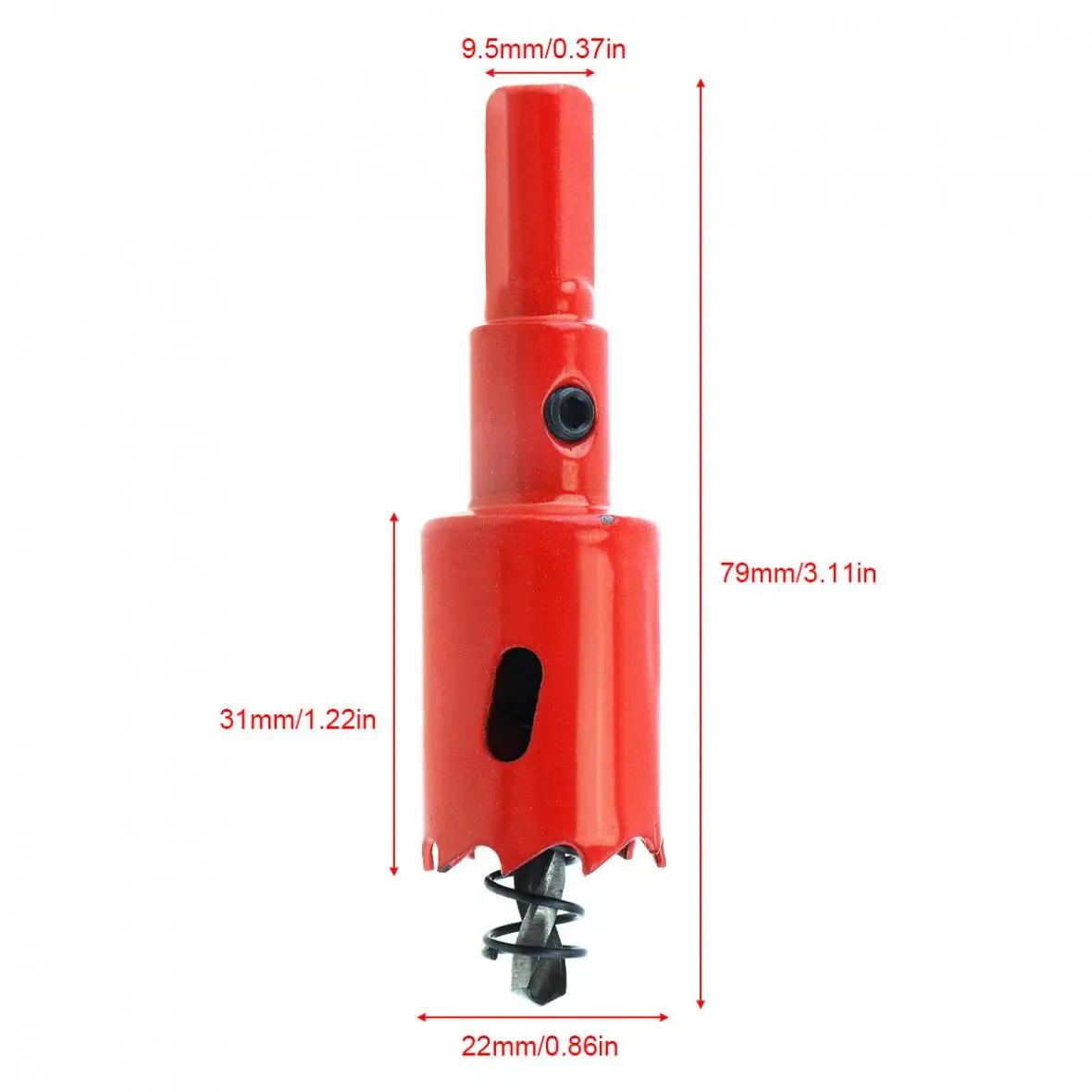 22mm M42 Bi-Metal Hole Saw Drilling Hole Cut Tool with Sawtooth and Spring for PVC Plate / Woodworking