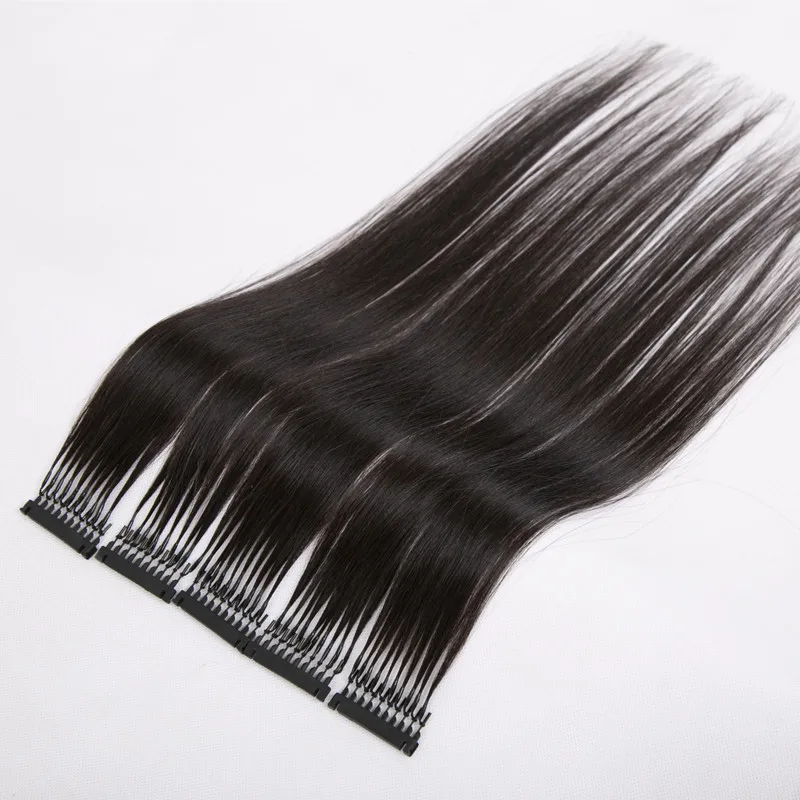 10 pz/lotto 40cm 100% capelli umani naturali 6D-1 estensione dei capelli 6D estensione dei capelli