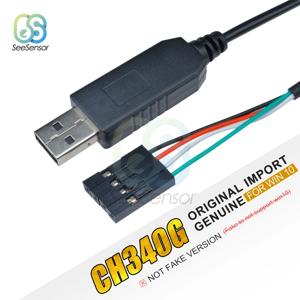 CH340 CH340G CP2102 PL2303TA USB to UART TTL Serial Wire Adapter Download Cable for WIN 7 8 10