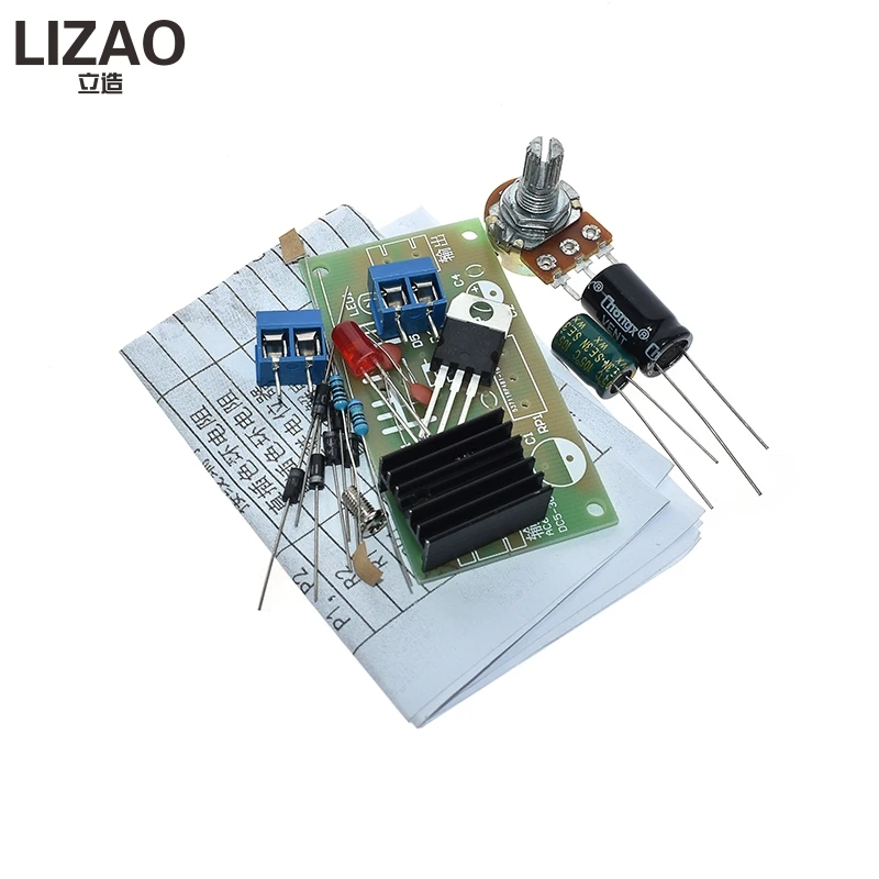 LM317 Adjustable Power Supply Kit Continuous Adjustable DC Power Supply DIY Teaching Training Parts image 3