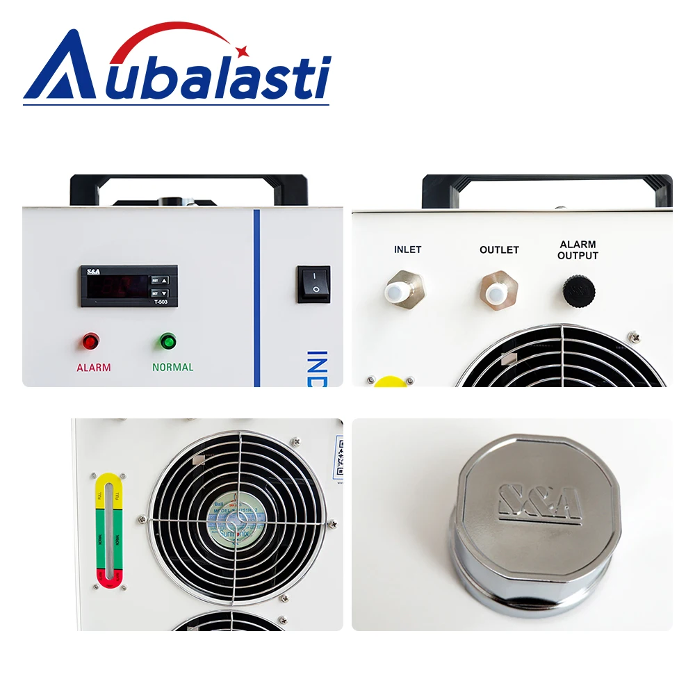 Imagem -05 - Aubalasti-máquina de Corte e Gravação a Laser s & a Cw5200 Cw5202 Refrigerador de Água para Indústria 80w 100w 130w 150w Tubo de Laser