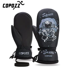 COPOZZ -30 ℃   Addensare Guanti da sci da snowboard professionali per adolescenti adulti Guanti da neve termici caldi invernali antivento Sci motoslitta