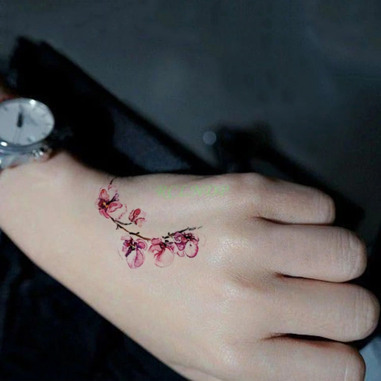 Waterproof Temporary Tattoo colorful moth orchid tatto stickers flash tatoo fake tattoos for girl women lady