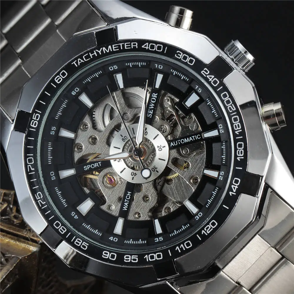Men's Luxury Automatic Mechanical Skeleton Watch