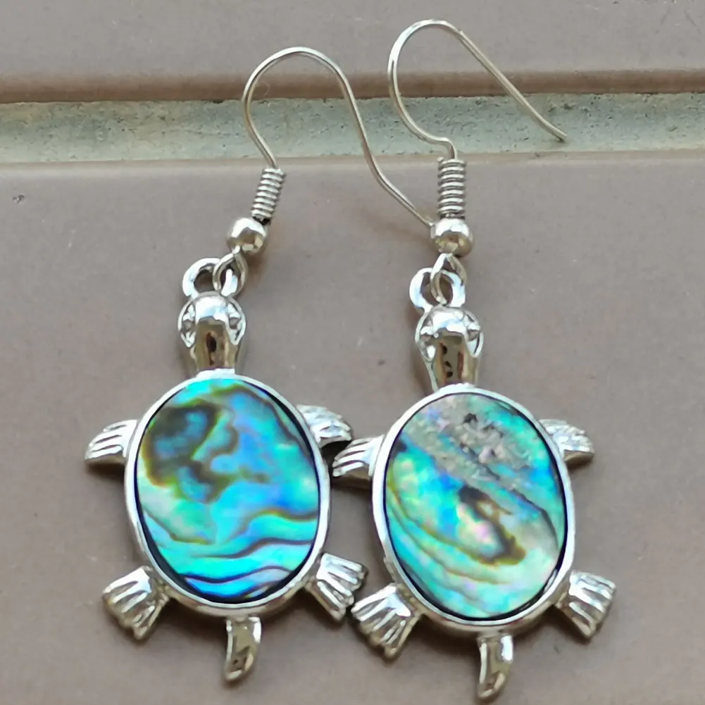 Women Fashion Jewelry New Zealand Abalone Shell  Beads Earring Pair WFH882