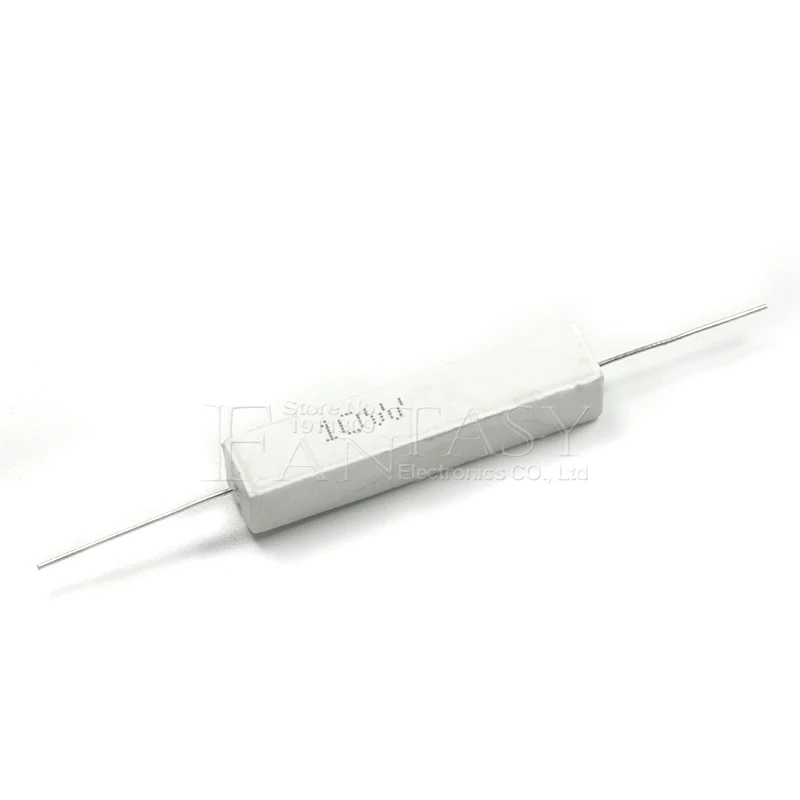 10pcs 10W Cement resistance resistor 1 2 5 8 10 15 20 25 100 ohm 1R 2R 5R 8R 10R 15R 20R 25R 100R 1k 2k 10k