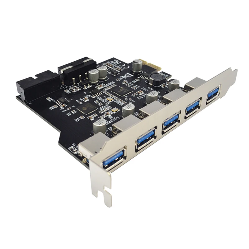 5 Port PCI-E to USB 3.0 HUB PCI Express Expansion Card Adapter 5 Gbps Speed Reliable NEC Chipset For Windows XP/ Vista/Win7/8/10