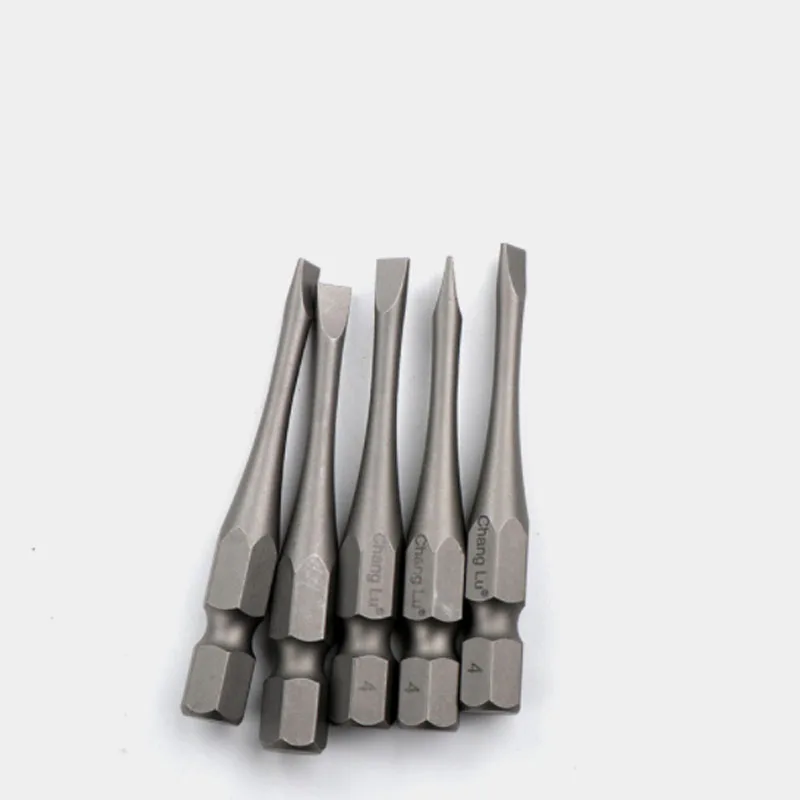 50mm Slotted SL2-SL6 Screwdriver Bit Set 1/4\