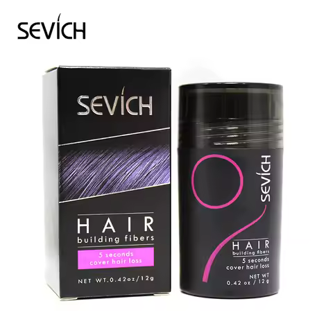 Sevich Hair Building Fibers 12g Keratin Regrowth Powder for Hair Loss Product Applicator Thinning Thickening Concealer Refill