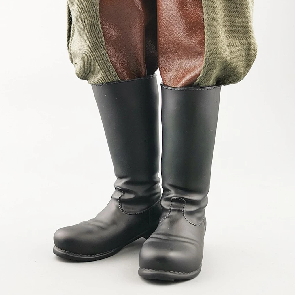 1/6 skala herren Schwarz Hohe Bein Stiefel Aktion Figurine Armee Hobby-Modell Für 12''Action Figur Spielzeug Zubehör