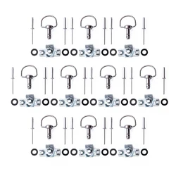 10 Sets 19MM Motorcycle Racing Bolts Screws Fairing Fasteners Quick Release D-RING 1/4 Turn Rivet For YAMAHA For Ducati For BMW