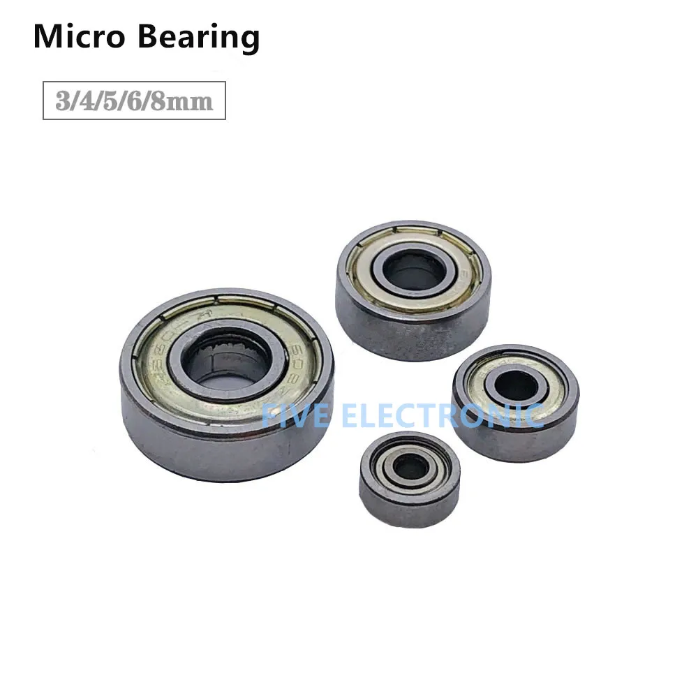 

Precision Micro Mini Deep-Groove-Ball-Bearing Hole 3/4/5/6/8mm for 3D Printer Accessories